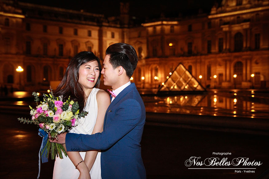 Photo de couple chinois photographe mariage à Paris