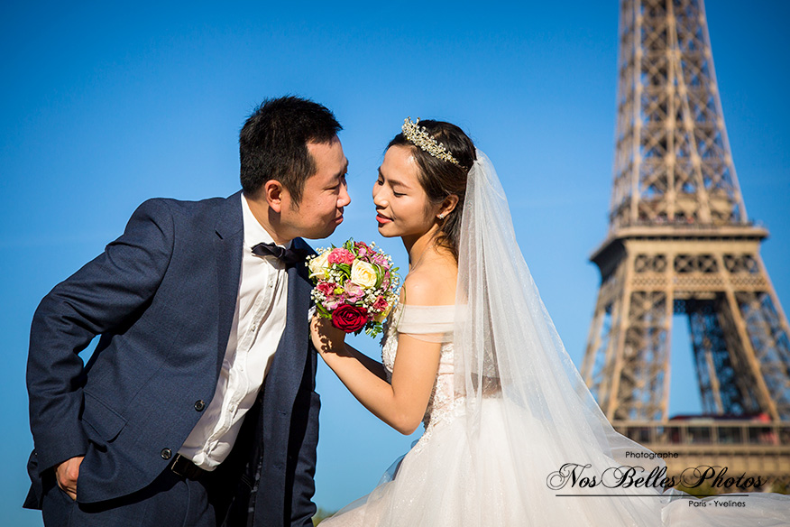 Photographe photo mariage couple chinois Paris
