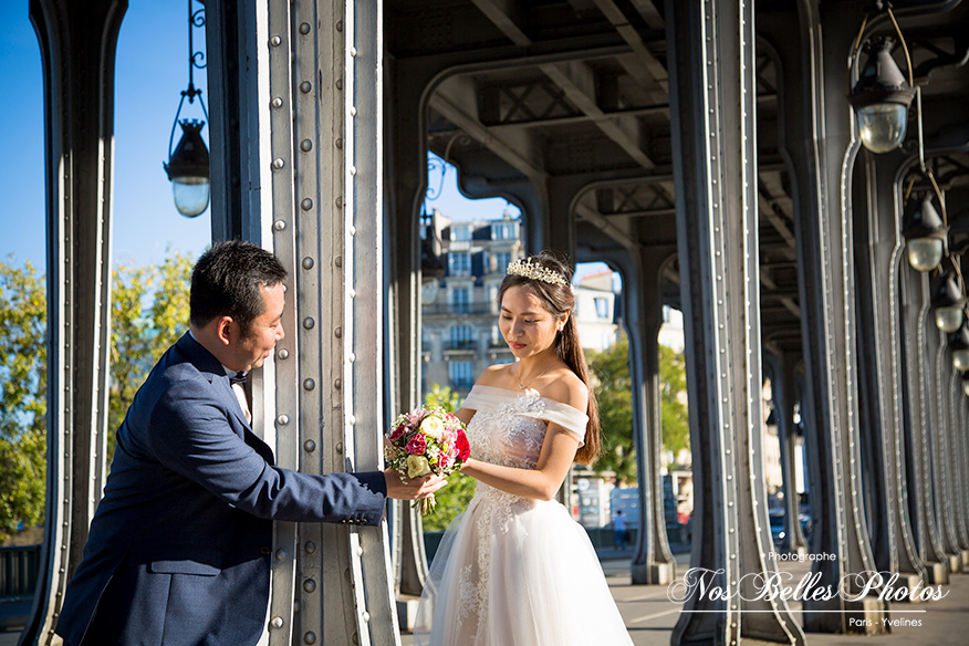 Séance photo de couple mariage chinois Paris