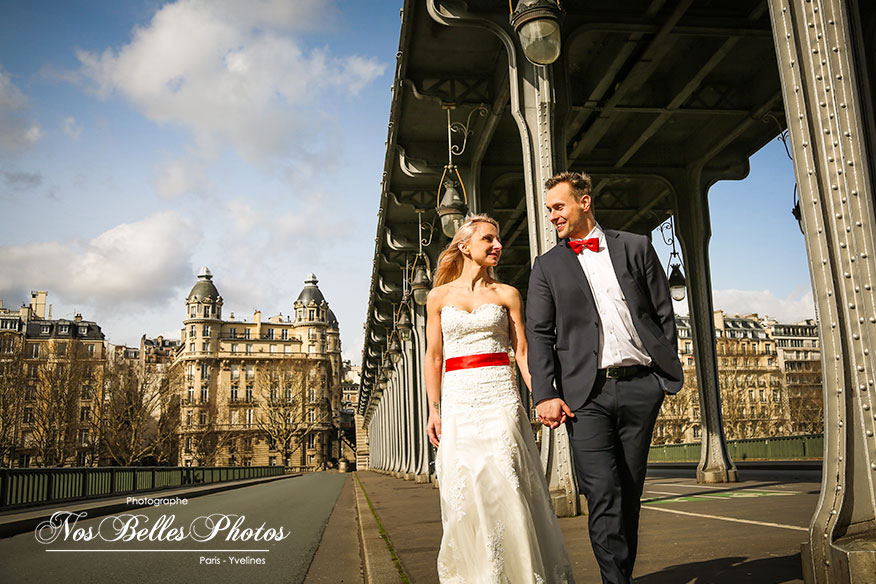 Photo de couple après mariage day after à Paris